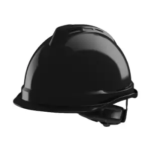 V-Gard 520 Safety Helmet with Fas-Trac III Suspension and Integrated PVC Sweatband, Black