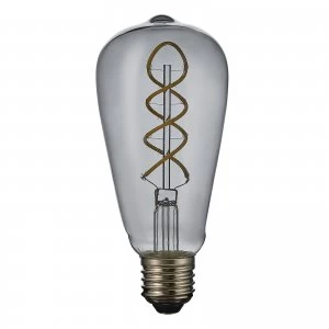 TCP 1 pack Screw E27/ES 220lm LED Filament Decorative Smokey Light Bulb Non Dimmable Glass, Plastic, Metal
