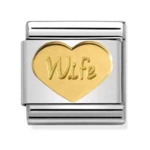 Nomination CLASSIC Gold Symbols Wife Heart Charm 030162/42