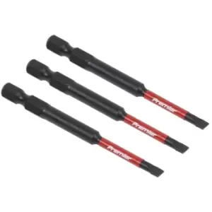 AK8251 Slotted 4.5mm Impact Power Tool Bits 75mm - 3pc - Sealey