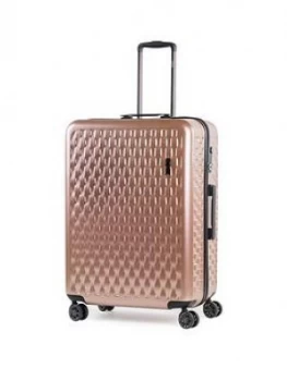 Rock Luggage Allure Large 8-Wheel Suitcase - Rose Pink