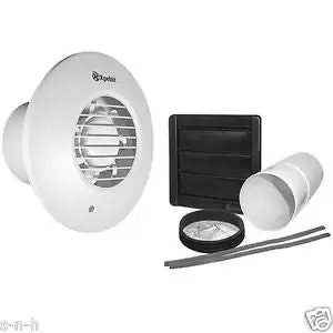 Xpelair DX100TR Timer Round Extractor Fan with Wall Kit - 93006AW