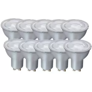 5 Watts GU10 LED Bulb Silver Spotlight Daylight White Non-Dimmable, Pack of 10