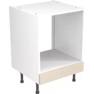 Kitchen Kit Flatpack J-Pull Kitchen Cabinet Base Oven Unit Ultra Matt 600mm in Cashmere MFC