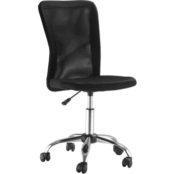 Vinsetto - Armless Office Chair Ergonomic Height Adjustable Mesh Back Wheel Black