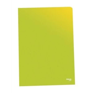 Esselte A4 Copy-safe Folder Plastic Cut Flush Green 1 x Pack of 100