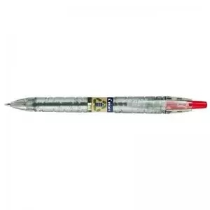 Pilot Ecoball Recycled Ballpoint Pen 1.0mm Tip 0.27mm Line Red Pack 10