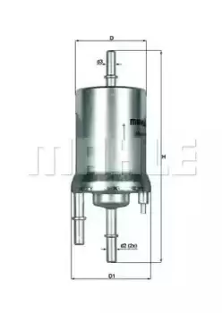 Fuel Filter KL156/1 79860347 by MAHLE Original