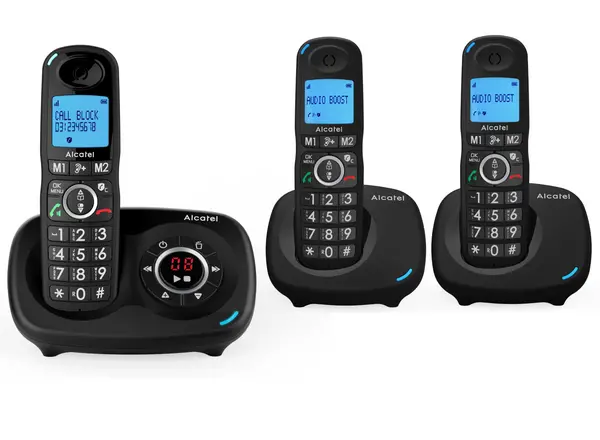 Alcatel XL595 Voice TAM Cordless Dect Phone Triple Headsets