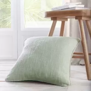 Appletree Loft Boucle Textured Weave Jacquard Piped Edge Filled Cushion, Green, 43 x 43 Cm