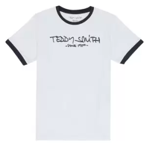 Teddy Smith TICLASS 3 boys's Childrens T shirt in White - Sizes 8 years,10 years,12 years,14 years,16 years