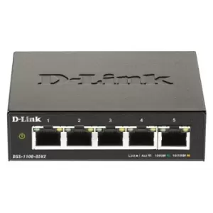 D-Link DGS-1100-05V2 network switch Managed Gigabit Ethernet (10/100/1000) Black