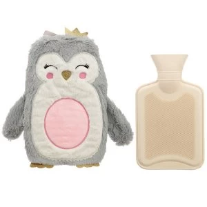 Plush Penguin with Crown 1L Hot Water Bottle