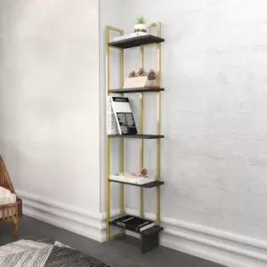 Alice Corner Bookcase with Metal Frame