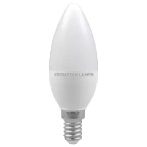 Crompton Lamps LED Candle 5.5W E14 Cool White Opal (40W Eqv)