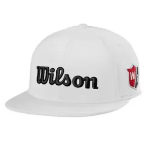Wilson Tour Flat Brim Cap - White