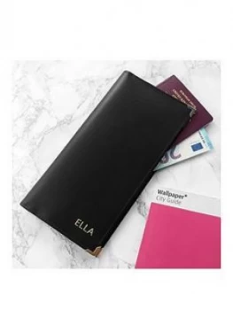 Personalised Luxury Leather Travel Wallet