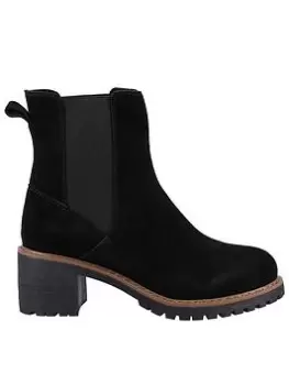 Hush Puppies Freda Chelsea Heeled Boot - Black, Size 5, Women