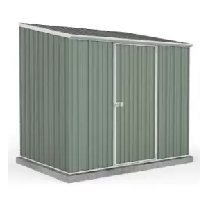 Absco 7.5x5ft Space Saver Metal Pent Shed - Green