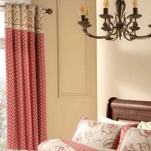 Catherine Lansfield Kashmir Eyelet Curtains - Patterned
