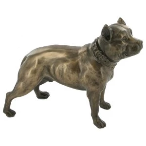 Pit Bull Terrier Cold Cast Bronze Sculpture