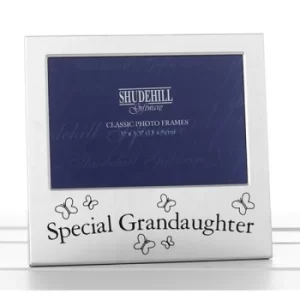 Satin Silver Occasion Frame Special Grandaughter 5x3