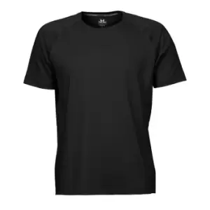 Tee Jays Mens Cool Dry Short Sleeve T-Shirt (L) (Black)