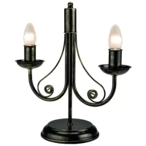 Donato Table Lamp With Fabric Shades, Black, 2x E14