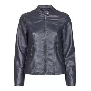 Only ONLMELISA womens Leather jacket in Blue - Sizes S,XS