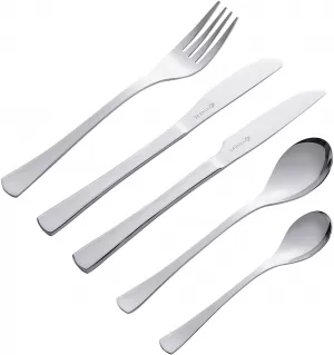 Viners Kensington 18.0 Cutlery Set with 4 Free Steak Knives in Gift Box, Stainless Steel