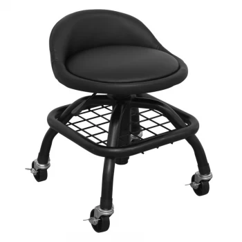 Creeper Stool Pneumatic with Adjustable Height Swivel Seat & Back Rest