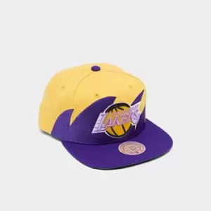 Mitchell And Ness Nba Sharktooth Snapback Hwc Los Angeles Lakers, Yellow / Purple, Male, Headwear, HHSS2978-LALYYPPPYWPR