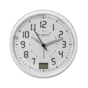 White Alarm Clock with Temperature Display