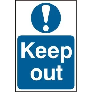 ASEC Keep Out 400mm x 600mm PVC Self Adhesive Sign