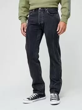 Levis 501&reg; Original Straight Fit Jeans - Black, Size 38, Inside Leg Long, Men