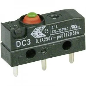 Cherry Switches Microswitch DC3C H1AA 250 V AC 0.1 A 1 x OnOn IP67 momentary