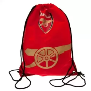 Arsenal FC Crest Drawstring Bag (One Size) (Red/Gold)