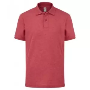 Fruit Of The Loom Childrens/Kids Poly/Cotton Pique Polo Shirt (9-11 Years) (Heather Red)