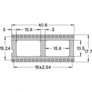 IC socket Contact spacing 15.24mm Number of pins 32 Preci Dip