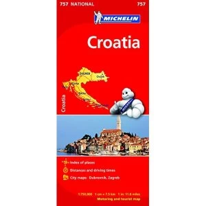 Croatia - Michelin National Map 757 Map Sheet map 2012