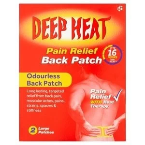 Deep Heat Pain Relief Back Patch 2s