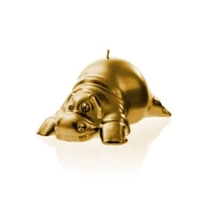 Gold Hippo Candle