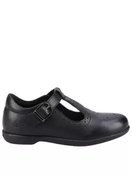 Hush Puppies Britney Jnr School Shoe - Black, Size 12 Younger