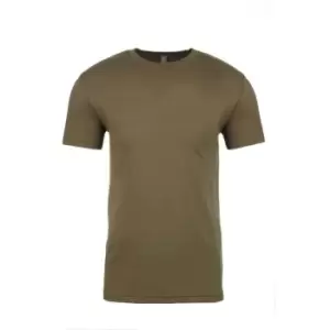 Next Level Adults Unisex Suede Feel Crew Neck T-Shirt (XL) (Military Green)