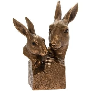 Reflections Bronzed Hare Bust Ornament By Lesser & Pavey