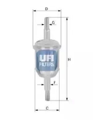 31.009.00 UFI Fuel Filter Petrol