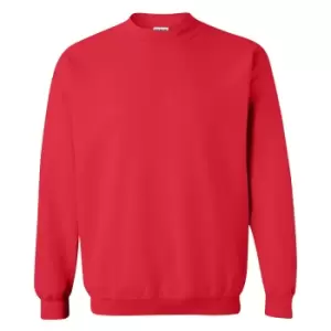 Gildan Childrens Unisex Heavy Blend Crewneck Sweatshirt (Pack Of 2) (M) (Red)