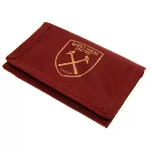 West Ham United FC Colour React Crest Wallet (One Size) (Claret Red/Gold)