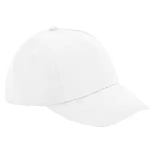 Beechfield 5 Panel Organic Cotton Baseball Cap (One Size) (White)