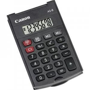 Canon AS-8 Pocket calculator Dark grey Display (digits): 8 battery-powered (W x H x D) 60 x 11.4 x 97mm